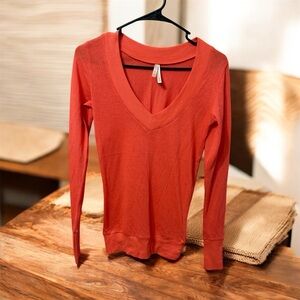 Col Story women's long-sleeved blouse, size S, coral color